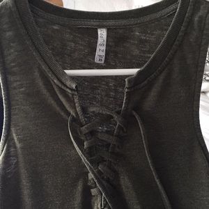 Green summer dress with pockets